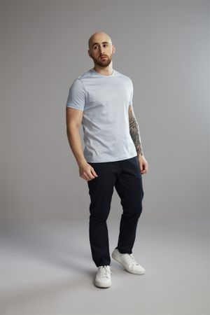 Camiseta Manga Curta Pima Slim Fit - Azul Celeste