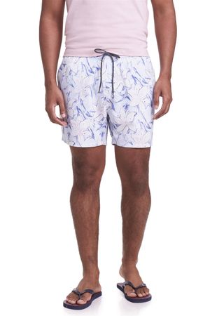 Shorts Praia Estampado - Azul Claro