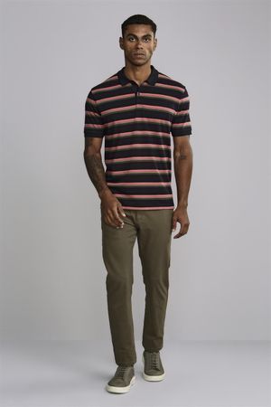 Camisa Polo Comfort Malha - Preto / Tulipa