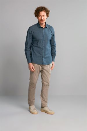 Camisa Comfort - Azul Médio