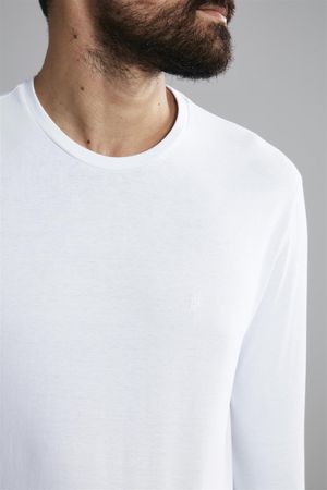 Camiseta Manga Longa Premium Comfort Malha - Branco