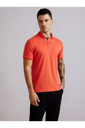 Polo Malha Premium Slim Fit - Vermelho Tomate
