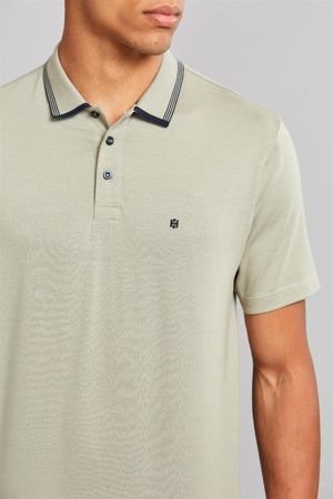 Polo Manga Curta Premium Comfort Malha - Verde Rato
