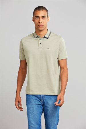Polo Manga Curta Premium Comfort Malha - Verde Rato