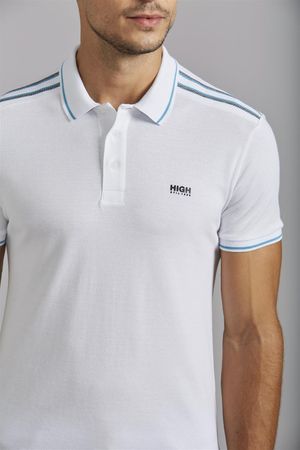 Camisa Polo Premium Piquet Slim Fit - Branco