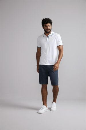 Camisa Polo Premium Comfort Malha - Branco