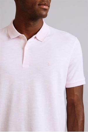 Camisa Polo Comfort Piquet - Rosa / Bramco