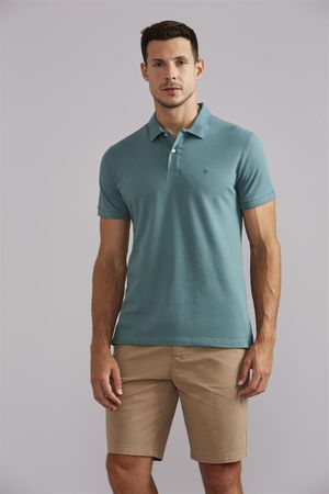 Camisa Polo Piquet Premium Slim Fit - Verde Malva