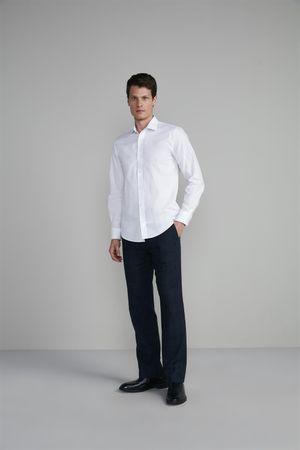 Camisa Social Algodão Egípcio Slim Fit - Branco