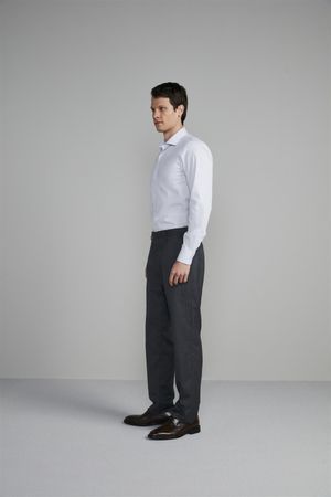 Camisa Social Slim Fit - Cinza Claro