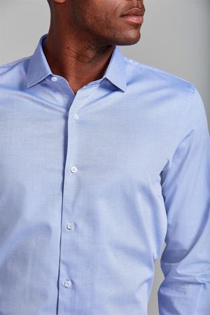 Camisa Social Slim Fit - Azul Médio