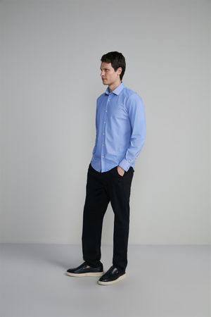 Camisa Tecnocomfy Slim Fit - Azul