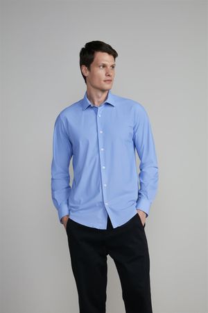 Camisa Tecnocomfy Slim Fit - Azul
