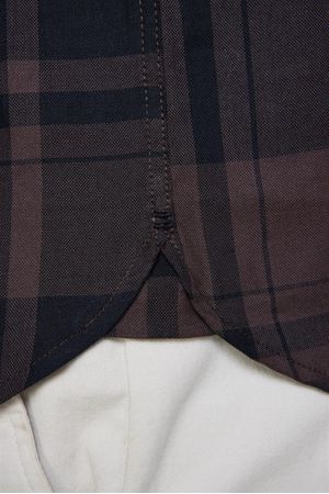 Camisa Xadrez Slim Fit - Marrom Café