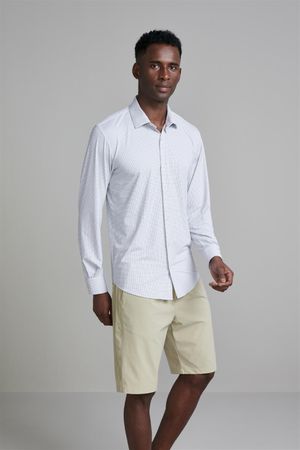 Camisa Tecnocomfy Slim Fit - Cinza Claro