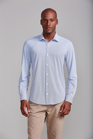 Camisa Tecnocomfy Slim Fit - Azul