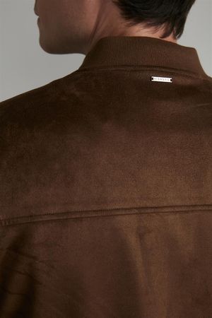 Jaqueta Bomber Suede - Marrom Avermelhado