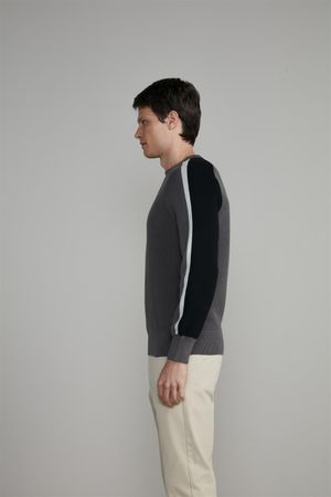 Tricot Gola Careca - Cinza