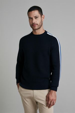 Tricot Gola Careca - Azul Marinho