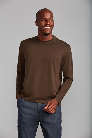 Camiseta Manga Longa Malha Comfort - Verde Azeitona