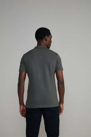 Camisa Polo Piquet Slim Fit - Verde Escuro