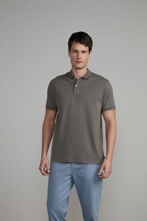 Camisa Polo Malha Comfort - Cinza Concreto
