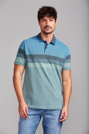 Camisa Polo Piquet Comfort - Verde Malva / Verde