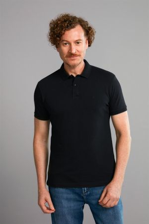 Camisa Polo Piquet Premium Slim Fit - Preto