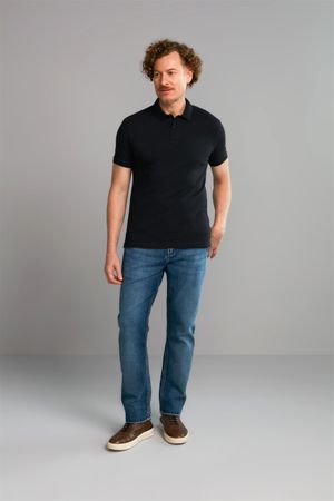 Camisa Polo Piquet Premium Slim Fit - Preto