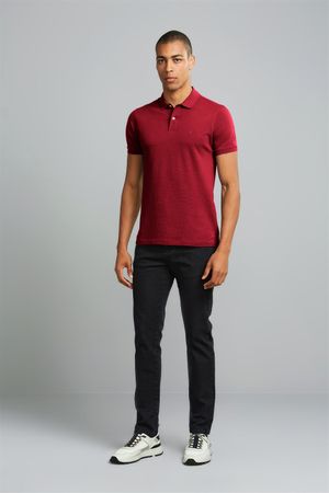 Camisa Polo Piquet Premium Slim Fit - Vermelho