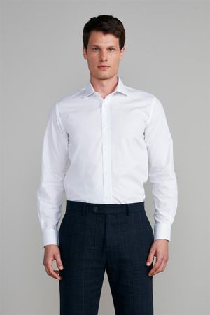 Camisa Social Algodão Egípcio Slim Fit - Branco