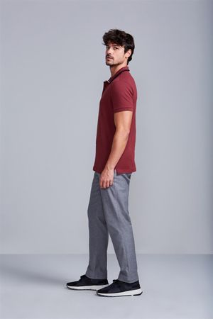Camisa Polo Piquet Slim Fit - Marrom Capuccino