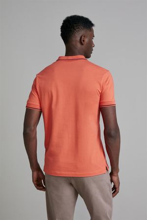 Camisa Polo Malha Slim Fit - Vermelho Pitanga