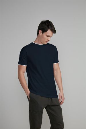 Camiseta Slim Fit - Azul Marinho