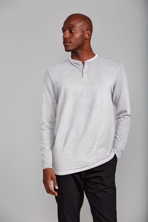 Camiseta Manga Longa Malha Piquet Slim Fit - Branco
