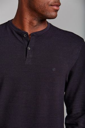 Camiseta Manga Longa Malha Piquet Slim Fit - Preto