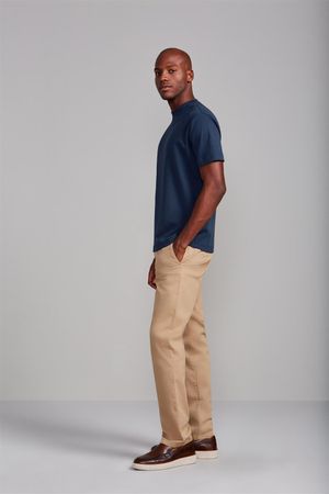Camiseta Gola Média Comfort - Azul Marinho