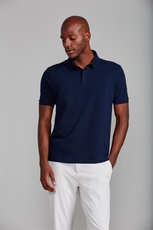 Camisa Polo Piquet Comfort - Azul Marinho
