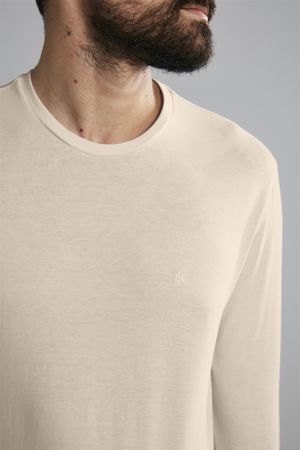 Camiseta Manga Longa Premium Comfort Malha - Marrom Crafit