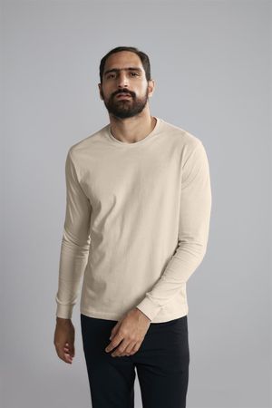 Camiseta Manga Longa Premium Comfort Malha - Marrom Crafit